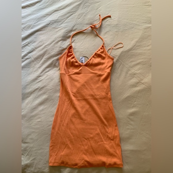 Orange Harlow Bodycon Halter Dress - Picture 4 of 6